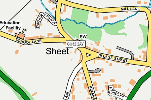 GU32 2AY map - OS OpenMap – Local (Ordnance Survey) GU32 2AY map - OS OpenMap – Local (Ordnance Survey)