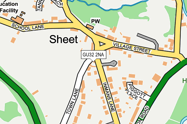 GU32 2NA map - OS OpenMap – Local (Ordnance Survey) GU32 2NA map - OS OpenMap – Local (Ordnance Survey)