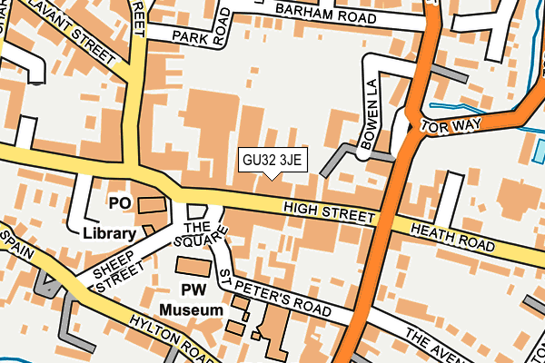 GU32 3JE map - OS OpenMap – Local (Ordnance Survey) GU32 3JE map - OS OpenMap – Local (Ordnance Survey)
