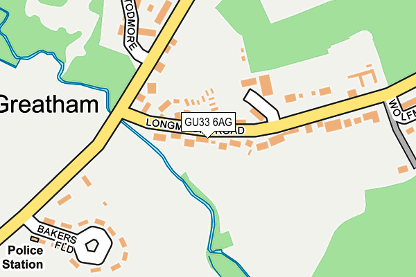 GU33 6AG map - OS OpenMap – Local (Ordnance Survey) GU33 6AG map - OS OpenMap – Local (Ordnance Survey)