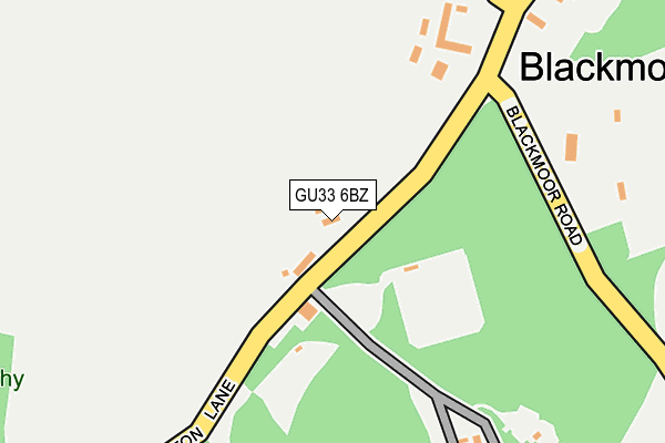 GU33 6BZ map - OS OpenMap – Local (Ordnance Survey) GU33 6BZ map - OS OpenMap – Local (Ordnance Survey)