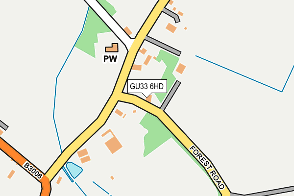 GU33 6HD map - OS OpenMap – Local (Ordnance Survey) GU33 6HD map - OS OpenMap – Local (Ordnance Survey)