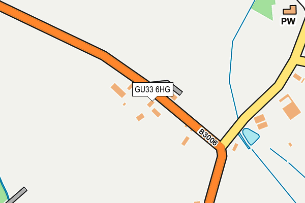 GU33 6HG map - OS OpenMap – Local (Ordnance Survey) GU33 6HG map - OS OpenMap – Local (Ordnance Survey)