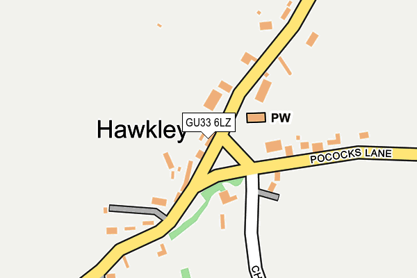 GU33 6LZ map - OS OpenMap – Local (Ordnance Survey)