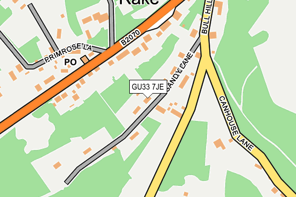 GU33 7JE map - OS OpenMap – Local (Ordnance Survey) GU33 7JE map - OS OpenMap – Local (Ordnance Survey)
