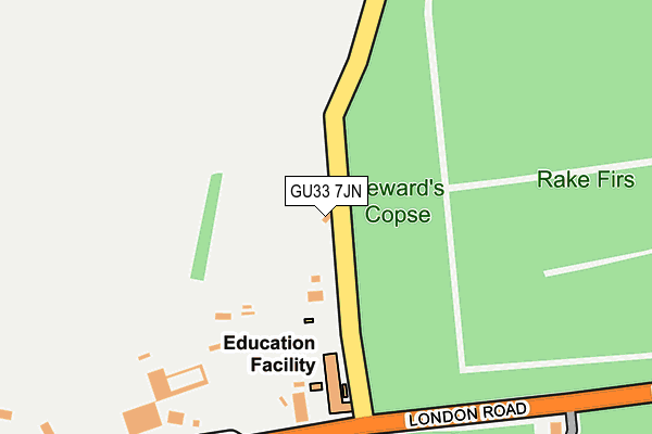 GU33 7JN map - OS OpenMap – Local (Ordnance Survey) GU33 7JN map - OS OpenMap – Local (Ordnance Survey)