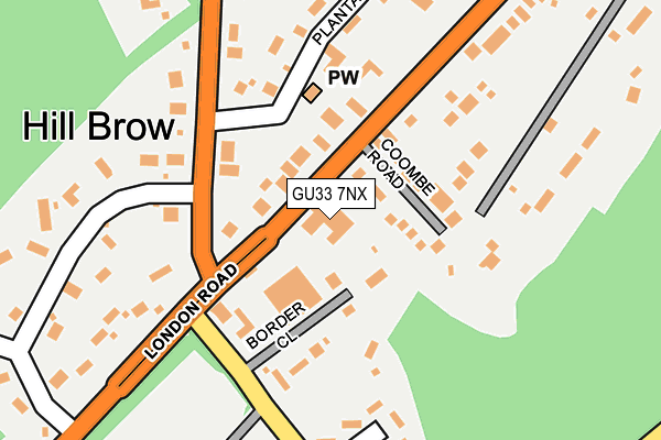 GU33 7NX map - OS OpenMap – Local (Ordnance Survey) GU33 7NX map - OS OpenMap – Local (Ordnance Survey)
