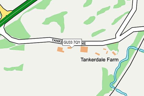 GU33 7QY map - OS OpenMap – Local (Ordnance Survey) GU33 7QY map - OS OpenMap – Local (Ordnance Survey)