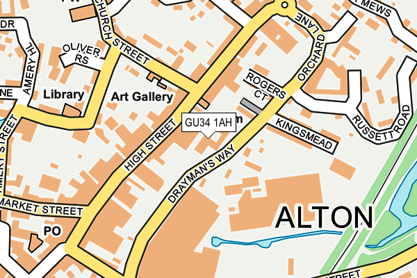 GU34 1AH map - OS OpenMap – Local (Ordnance Survey) GU34 1AH map - OS OpenMap – Local (Ordnance Survey)