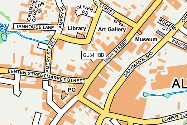 GU34 1BD map - OS OpenMap – Local (Ordnance Survey) GU34 1BD map - OS OpenMap – Local (Ordnance Survey)