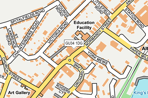 GU34 1DG map - OS OpenMap – Local (Ordnance Survey) GU34 1DG map - OS OpenMap – Local (Ordnance Survey)