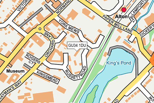GU34 1DU map - OS OpenMap – Local (Ordnance Survey) GU34 1DU map - OS OpenMap – Local (Ordnance Survey)