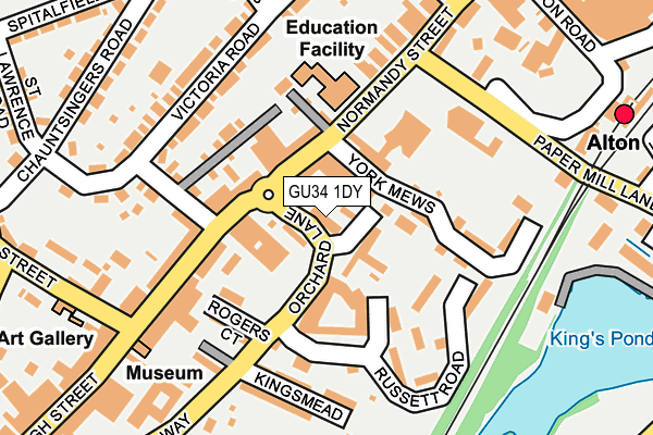 GU34 1DY map - OS OpenMap – Local (Ordnance Survey) GU34 1DY map - OS OpenMap – Local (Ordnance Survey)