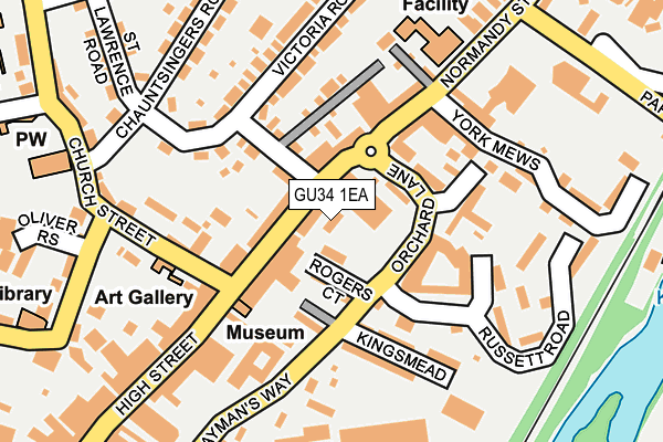 GU34 1EA map - OS OpenMap – Local (Ordnance Survey) GU34 1EA map - OS OpenMap – Local (Ordnance Survey)
