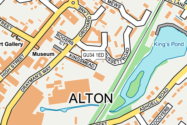GU34 1ED map - OS OpenMap – Local (Ordnance Survey) GU34 1ED map - OS OpenMap – Local (Ordnance Survey)
