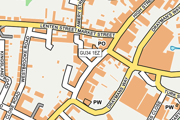 GU34 1EZ map - OS OpenMap – Local (Ordnance Survey) GU34 1EZ map - OS OpenMap – Local (Ordnance Survey)