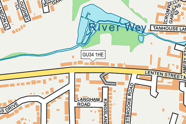 GU34 1HE map - OS OpenMap – Local (Ordnance Survey)
