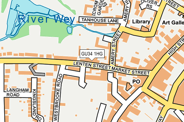 GU34 1HG map - OS OpenMap – Local (Ordnance Survey) GU34 1HG map - OS OpenMap – Local (Ordnance Survey)