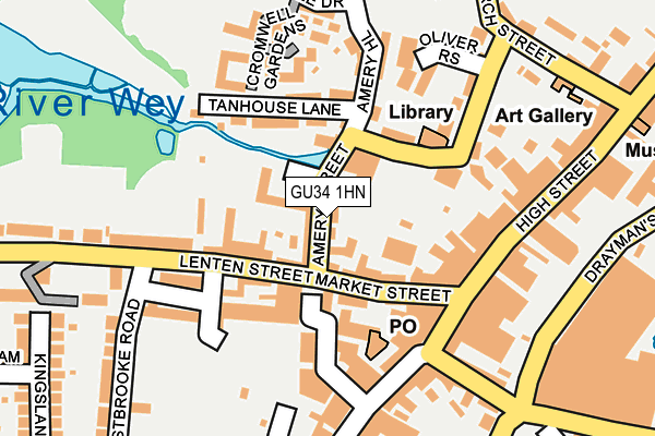 GU34 1HN map - OS OpenMap – Local (Ordnance Survey) GU34 1HN map - OS OpenMap – Local (Ordnance Survey)