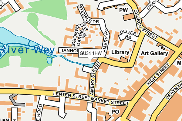 GU34 1HW map - OS OpenMap – Local (Ordnance Survey) GU34 1HW map - OS OpenMap – Local (Ordnance Survey)