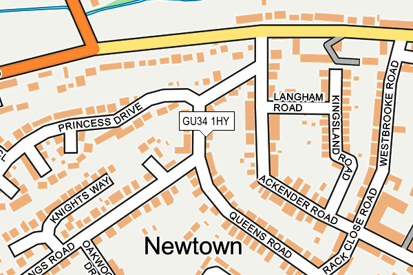 GU34 1HY map - OS OpenMap – Local (Ordnance Survey) GU34 1HY map - OS OpenMap – Local (Ordnance Survey)