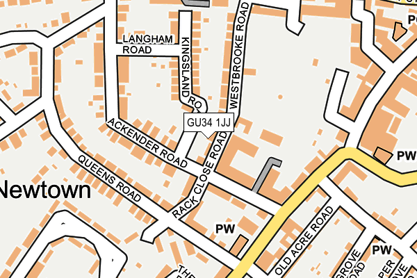 GU34 1JJ map - OS OpenMap – Local (Ordnance Survey) GU34 1JJ map - OS OpenMap – Local (Ordnance Survey)