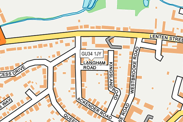GU34 1JY map - OS OpenMap – Local (Ordnance Survey) GU34 1JY map - OS OpenMap – Local (Ordnance Survey)
