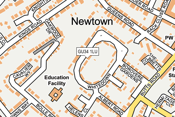 GU34 1LU map - OS OpenMap – Local (Ordnance Survey) GU34 1LU map - OS OpenMap – Local (Ordnance Survey)
