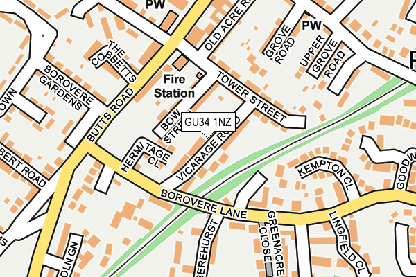 GU34 1NZ map - OS OpenMap – Local (Ordnance Survey) GU34 1NZ map - OS OpenMap – Local (Ordnance Survey)