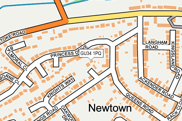 GU34 1PQ map - OS OpenMap – Local (Ordnance Survey) GU34 1PQ map - OS OpenMap – Local (Ordnance Survey)