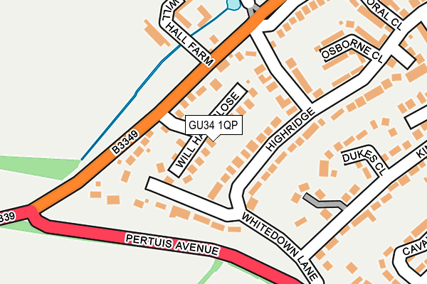GU34 1QP map - OS OpenMap – Local (Ordnance Survey) GU34 1QP map - OS OpenMap – Local (Ordnance Survey)