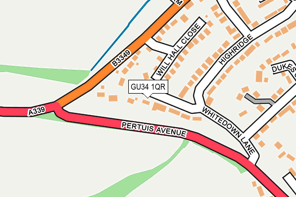 GU34 1QR map - OS OpenMap – Local (Ordnance Survey) GU34 1QR map - OS OpenMap – Local (Ordnance Survey)