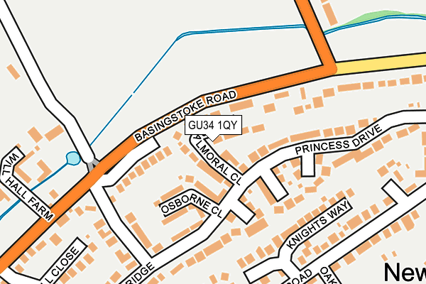 GU34 1QY map - OS OpenMap – Local (Ordnance Survey) GU34 1QY map - OS OpenMap – Local (Ordnance Survey)