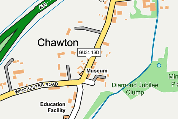 GU34 1SD map - OS OpenMap – Local (Ordnance Survey) GU34 1SD map - OS OpenMap – Local (Ordnance Survey)