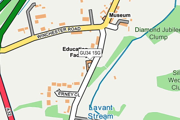 GU34 1SG map - OS OpenMap – Local (Ordnance Survey)