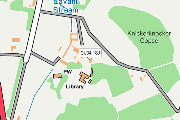 GU34 1SJ map - OS OpenMap – Local (Ordnance Survey) GU34 1SJ map - OS OpenMap – Local (Ordnance Survey)