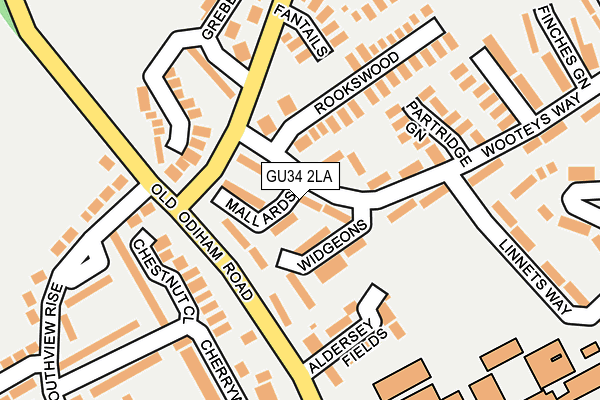 GU34 2LA map - OS OpenMap – Local (Ordnance Survey) GU34 2LA map - OS OpenMap – Local (Ordnance Survey)