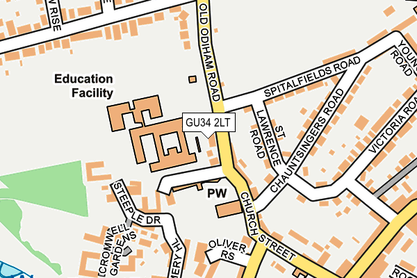 GU34 2LT map - OS OpenMap – Local (Ordnance Survey) GU34 2LT map - OS OpenMap – Local (Ordnance Survey)