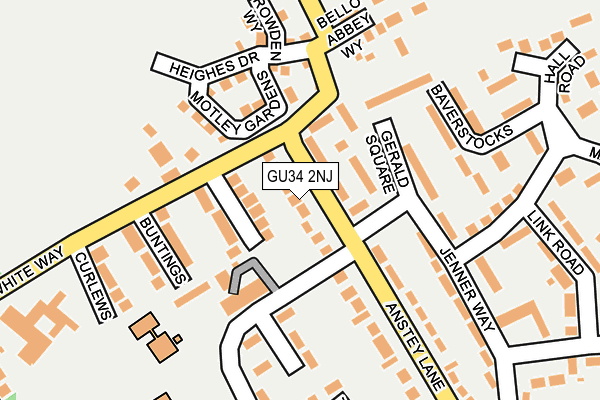 GU34 2NJ map - OS OpenMap – Local (Ordnance Survey) GU34 2NJ map - OS OpenMap – Local (Ordnance Survey)