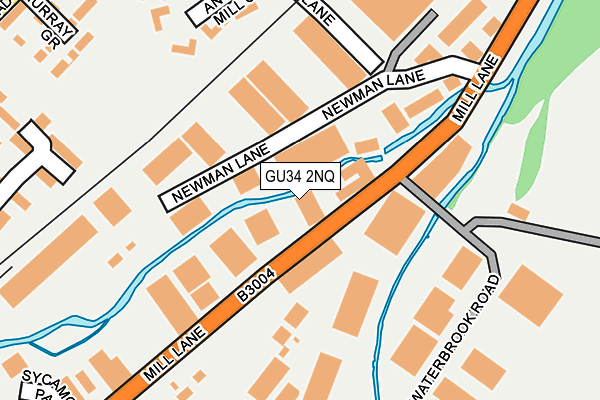 GU34 2NQ map - OS OpenMap – Local (Ordnance Survey) GU34 2NQ map - OS OpenMap – Local (Ordnance Survey)