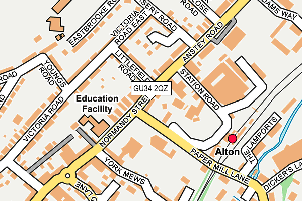 GU34 2QZ map - OS OpenMap – Local (Ordnance Survey) GU34 2QZ map - OS OpenMap – Local (Ordnance Survey)