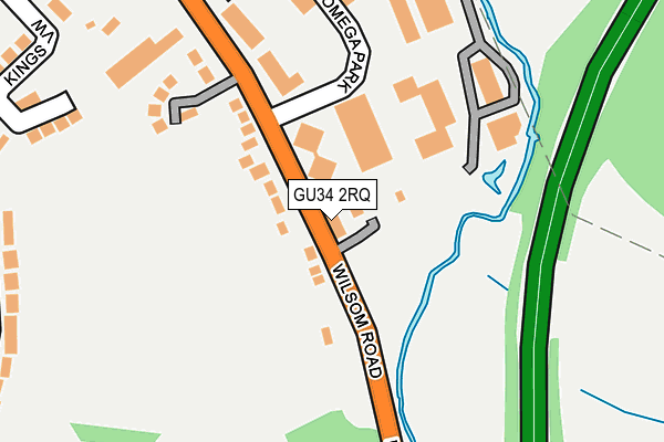 GU34 2RQ map - OS OpenMap – Local (Ordnance Survey) GU34 2RQ map - OS OpenMap – Local (Ordnance Survey)
