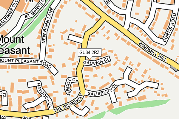 GU34 2RZ map - OS OpenMap – Local (Ordnance Survey) GU34 2RZ map - OS OpenMap – Local (Ordnance Survey)