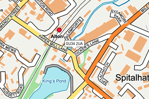 GU34 2UA map - OS OpenMap – Local (Ordnance Survey) GU34 2UA map - OS OpenMap – Local (Ordnance Survey)
