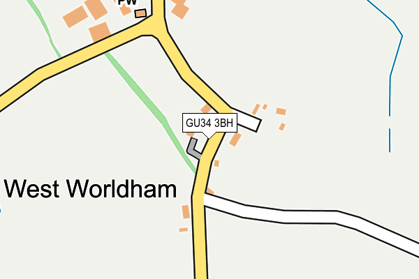 GU34 3BH map - OS OpenMap – Local (Ordnance Survey) GU34 3BH map - OS OpenMap – Local (Ordnance Survey)