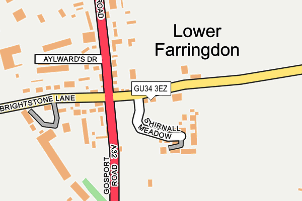 GU34 3EZ map - OS OpenMap – Local (Ordnance Survey) GU34 3EZ map - OS OpenMap – Local (Ordnance Survey)