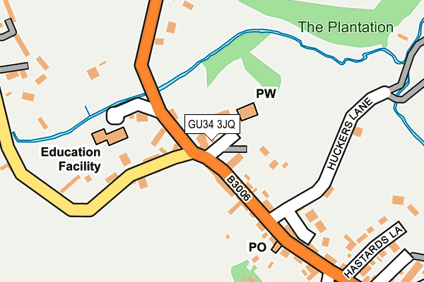 GU34 3JQ map - OS OpenMap – Local (Ordnance Survey) GU34 3JQ map - OS OpenMap – Local (Ordnance Survey)