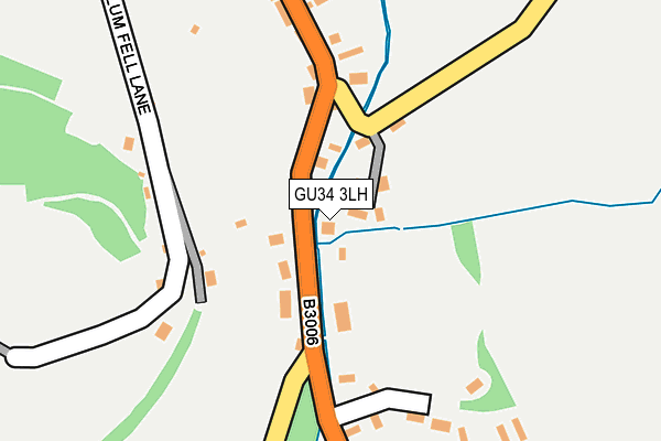 GU34 3LH map - OS OpenMap – Local (Ordnance Survey) GU34 3LH map - OS OpenMap – Local (Ordnance Survey)