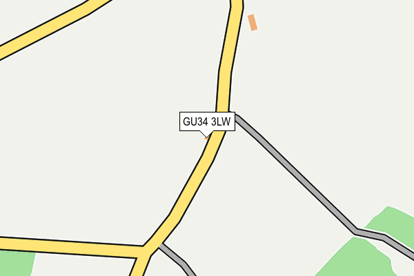 GU34 3LW map - OS OpenMap – Local (Ordnance Survey) GU34 3LW map - OS OpenMap – Local (Ordnance Survey)