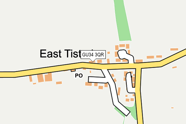 GU34 3QR map - OS OpenMap – Local (Ordnance Survey) GU34 3QR map - OS OpenMap – Local (Ordnance Survey)